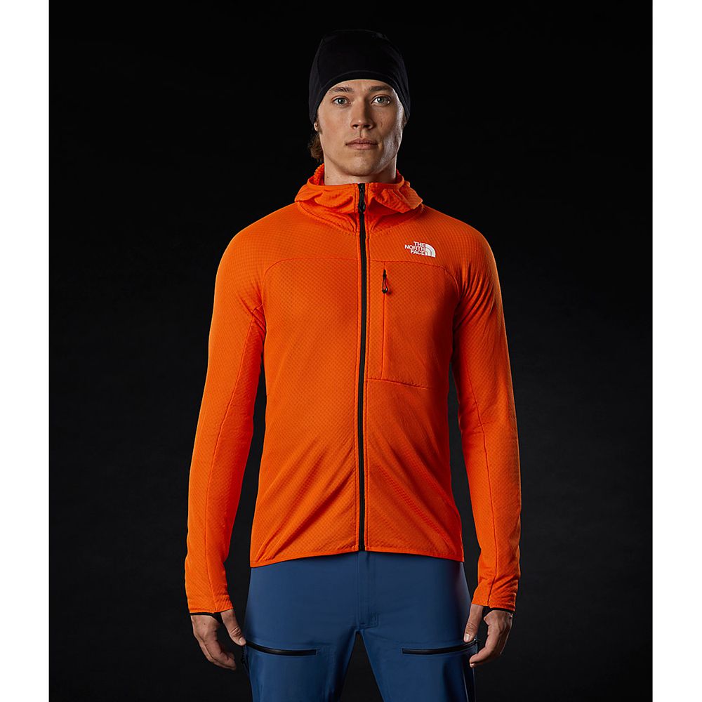 The North Face Fleece Full Zip Mens Australia - The North Face Summit L2 Futurefleece™ Hoodie Red Or